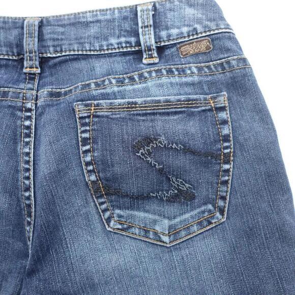 Silver Jeans Women's 30 Blue Denim 5-Pockets Suki Low-Rise‎ Slim Straight Leg - Picture 4 of 9
